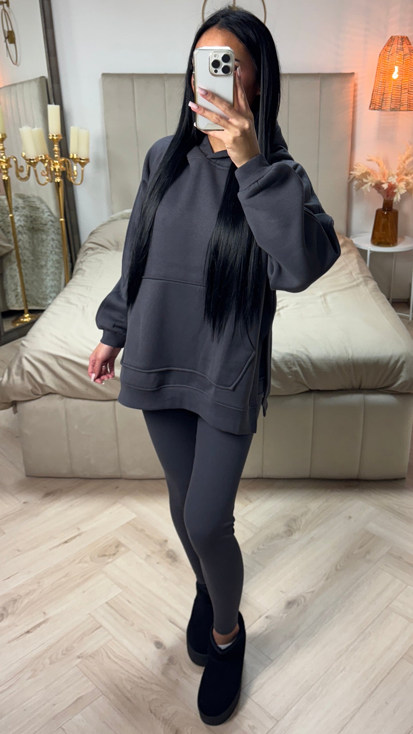 Premium Quality Hoodie +  Premium Ribbed Legging Set