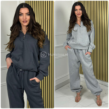 Premium Quality Thick Joggingset Zipper Detail