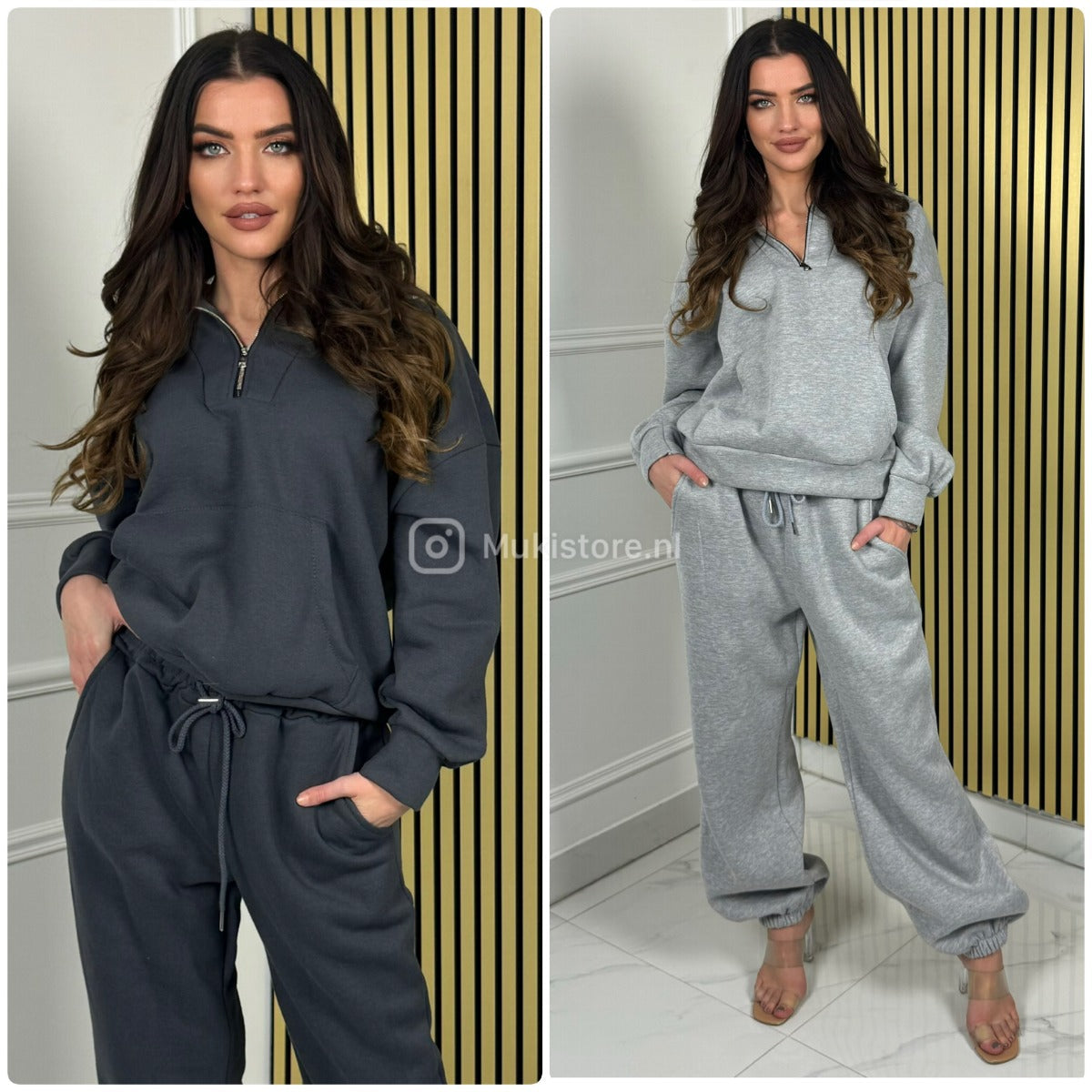 Premium Quality Thick Joggingset Zipper Detail