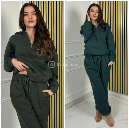 Premium Quality Thick Joggingset Zipper Detail