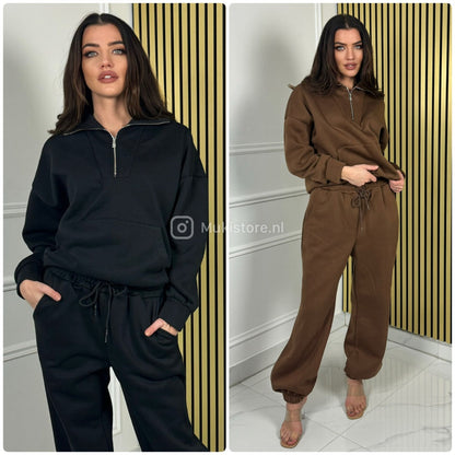 Premium Quality Thick Joggingset Zipper Detail