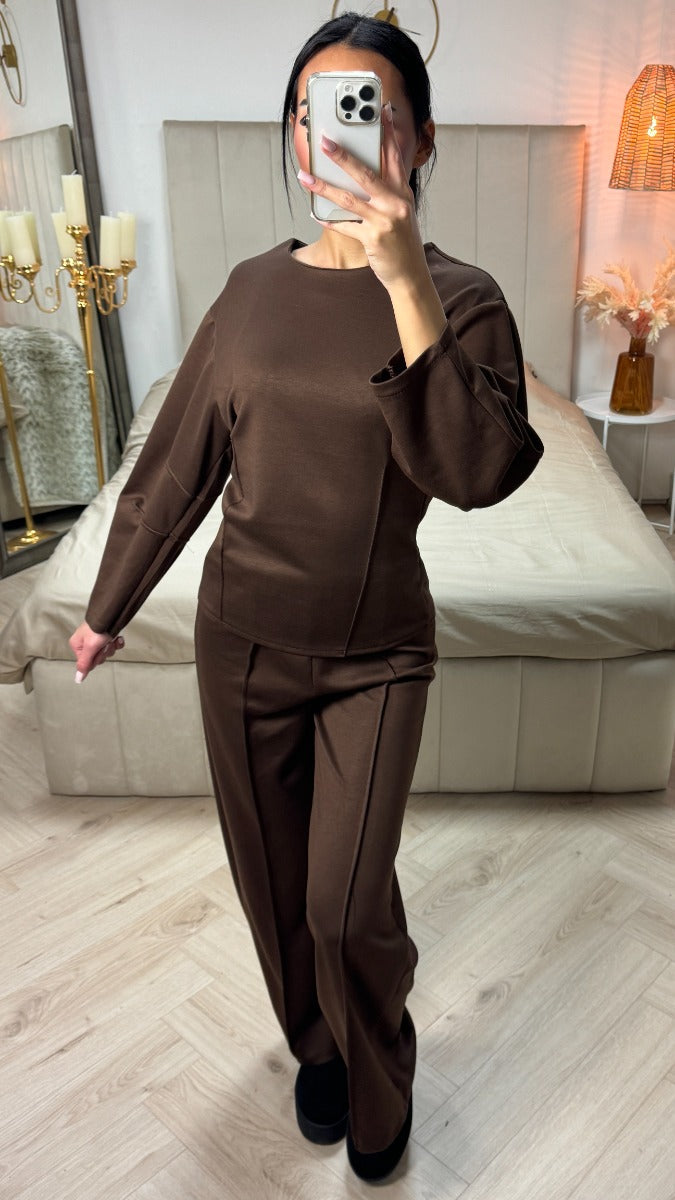 Slim Fit Essential Soft Material Set Seam Details