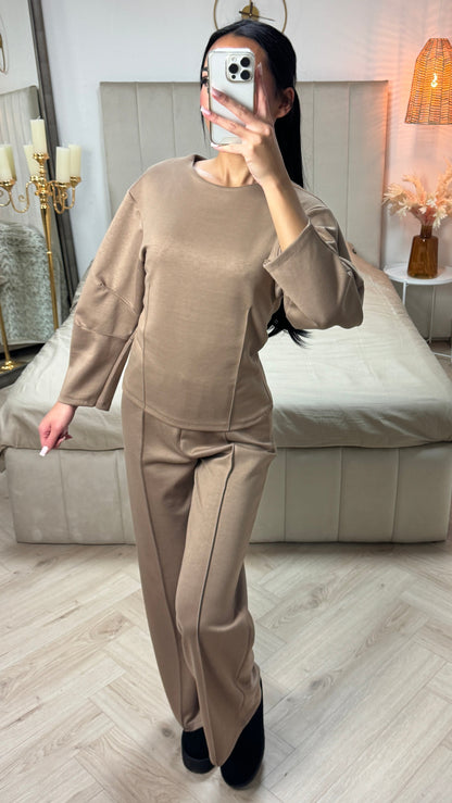 Slim Fit Essential Soft Material Set Seam Details