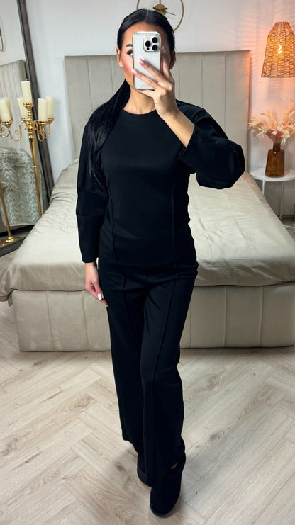 Slim Fit Essential Soft Material Set Seam Details