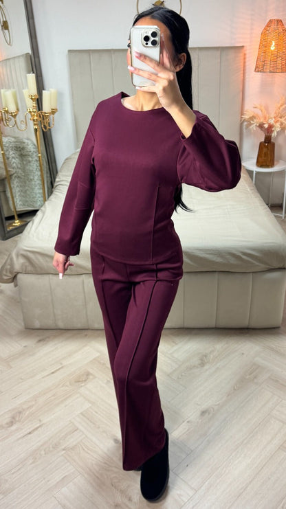 Slim Fit Essential Soft Material Set Seam Details