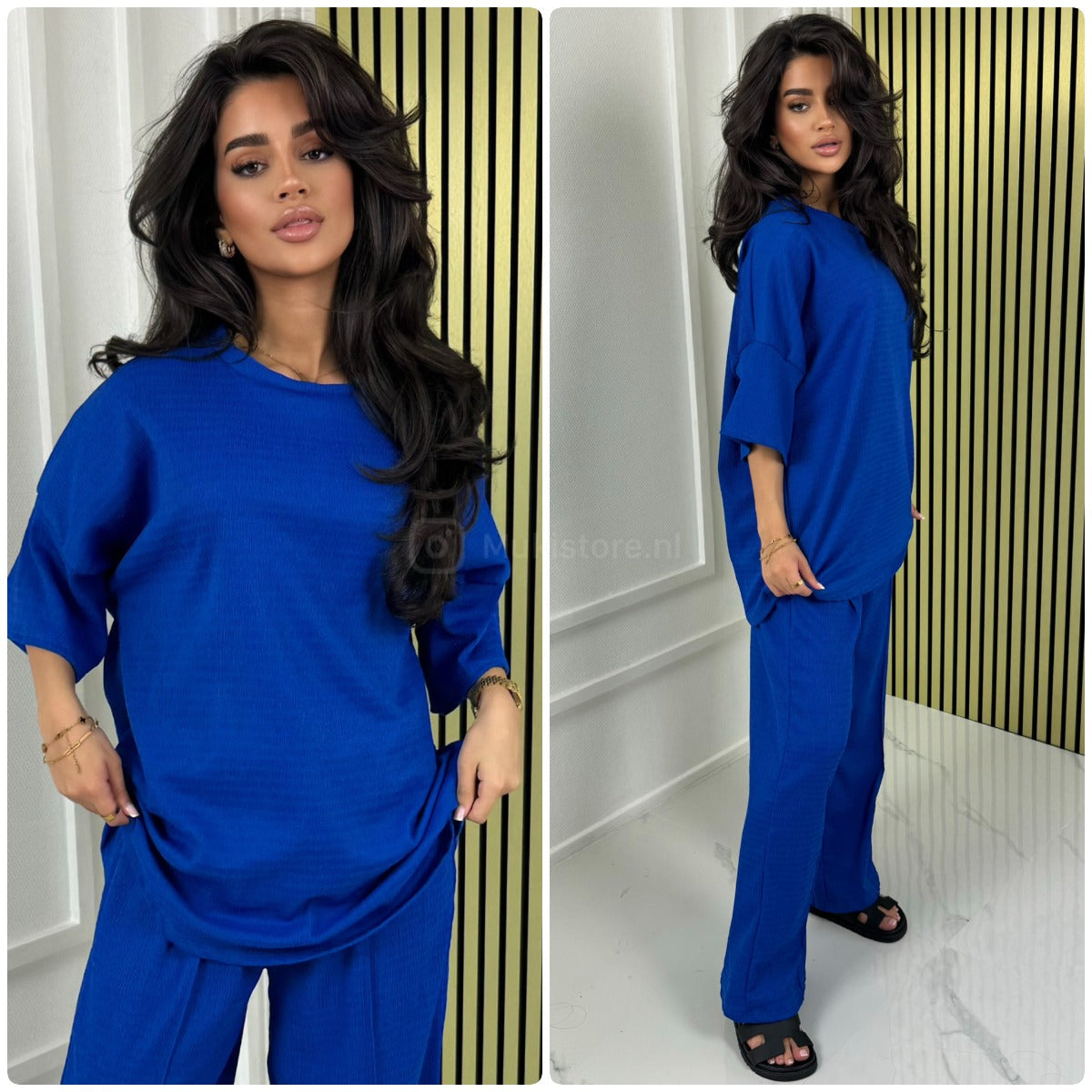 T-shirt Wide Leg Set Cheesecloth