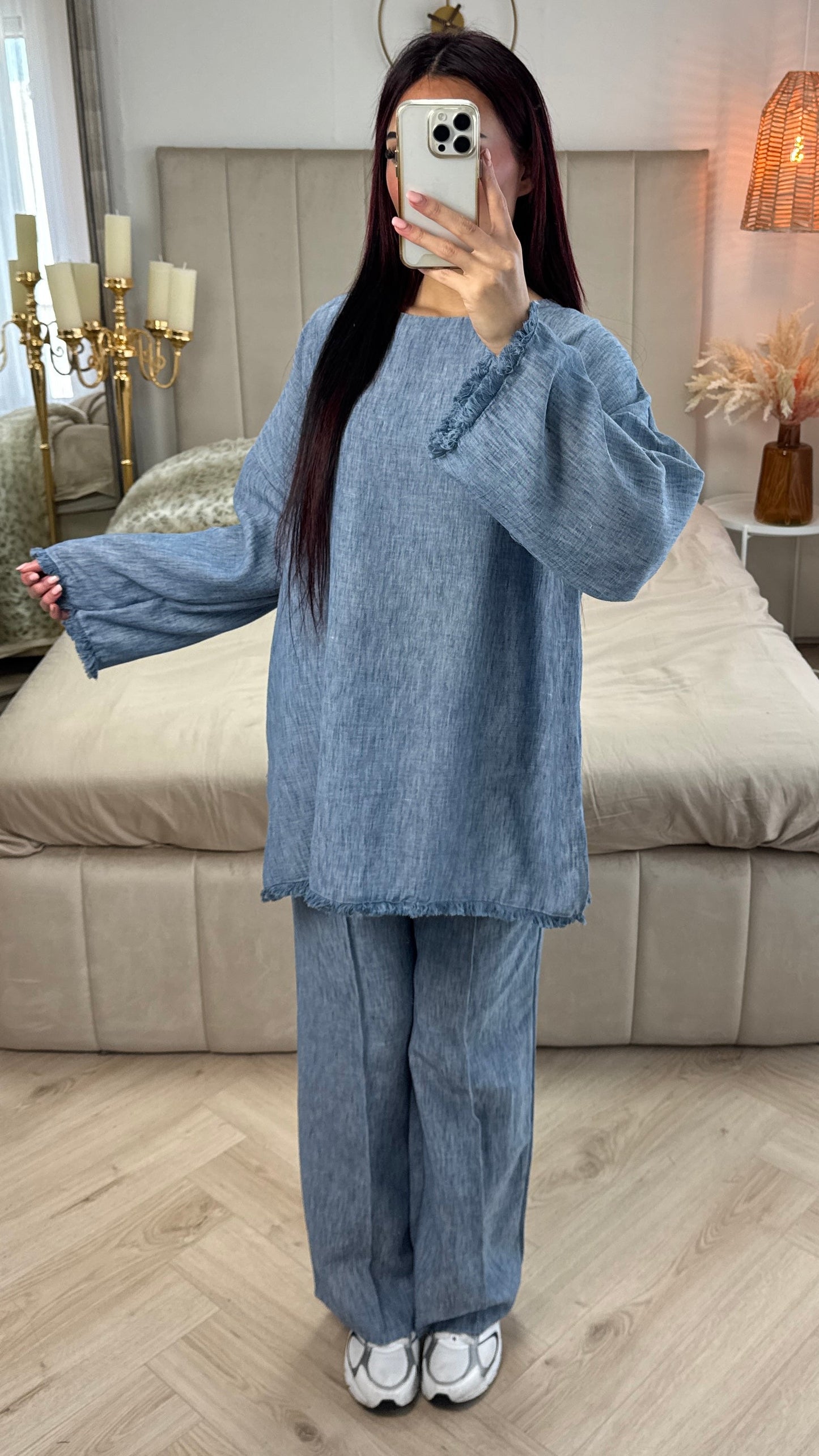 Tassel Oversized Set Mid Stripe Detail