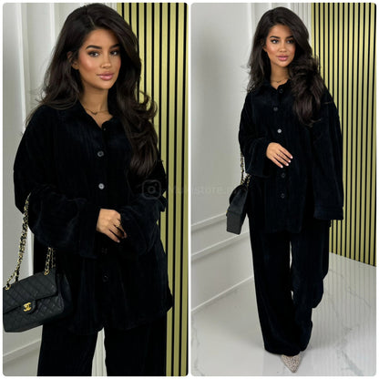 Thick Gloss Design Material Blouse Set