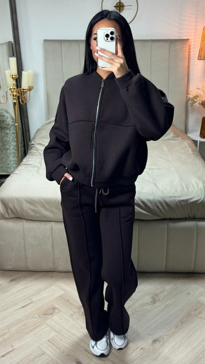 Thick Jogging Zipper Set Seam Details