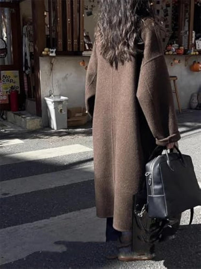 Double-breasted wool coat