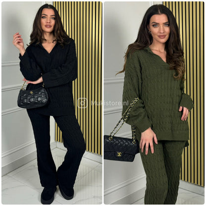 V Neck Collar Fully Cable Set