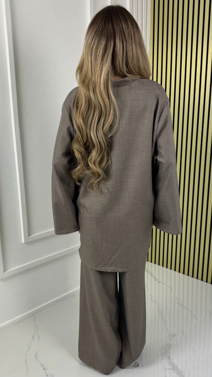 V Neck Essential Oversized Set